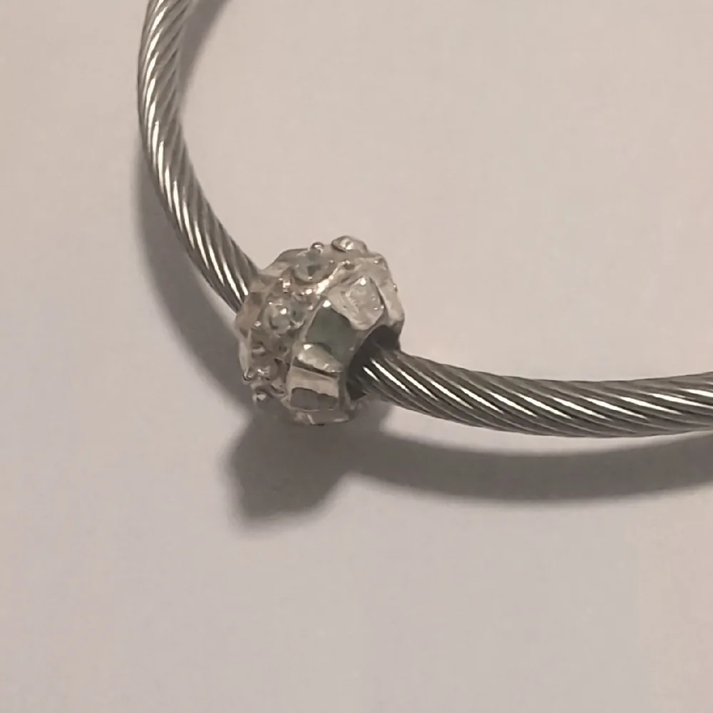 Silver with Crystal Accents Charm‎ for Pandora Style Bracelet